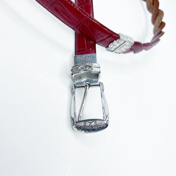 Brighton Reversible Red And Tan Belt Size Medium - Picture 4 of 10